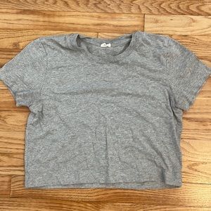 Aritzia Grey Comfy Baby Tee